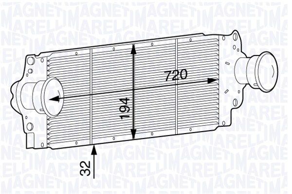 MAGNETI MARELLI Kompressoriõhu radiaator 351319201950